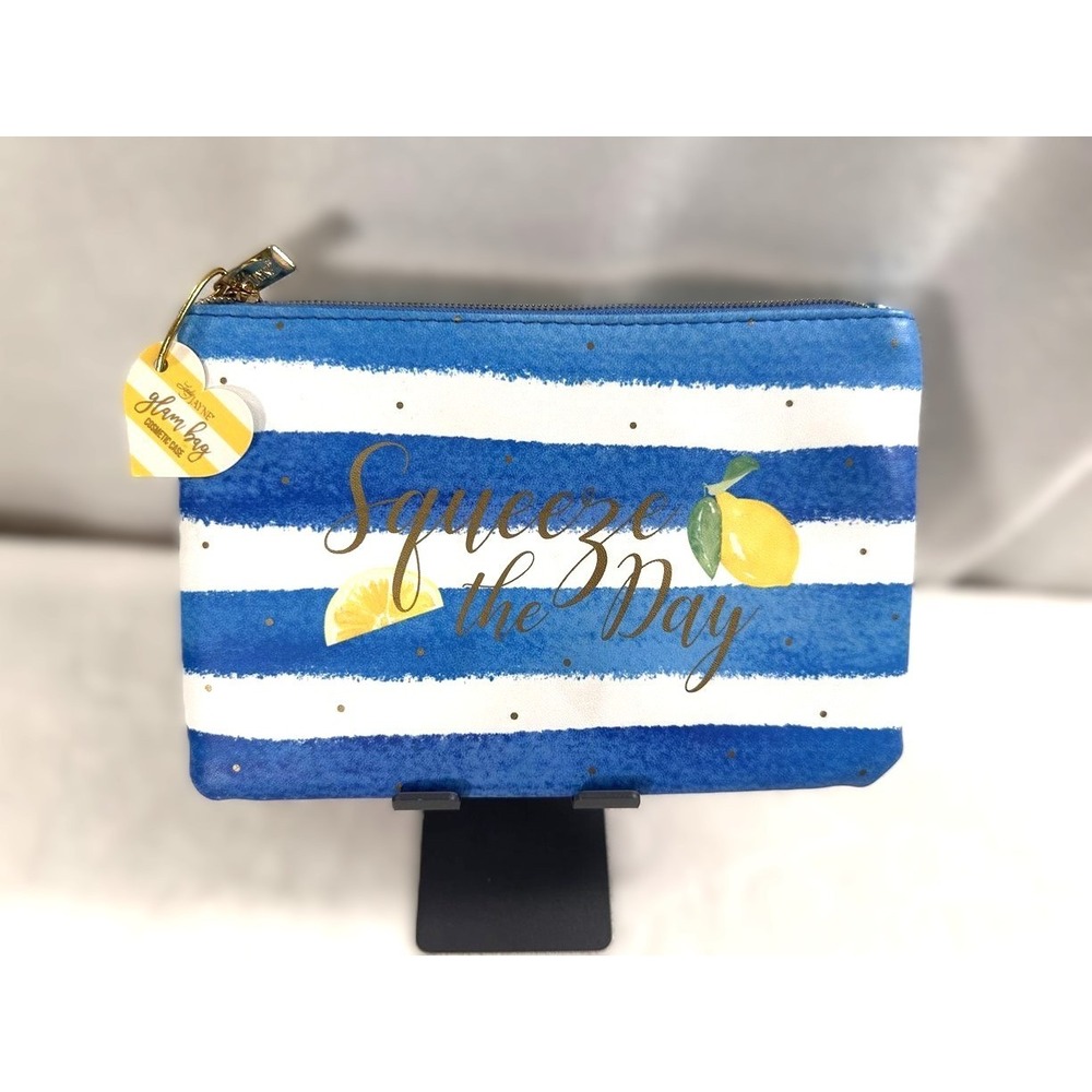 Lady Jayne Glam Bag Travel Cosmetic Case "Squeeze The Day!" Lemons Stripped